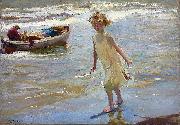 Nina en la playa by Joaquin Sorolla y Bastida